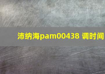 沛纳海pam00438 调时间